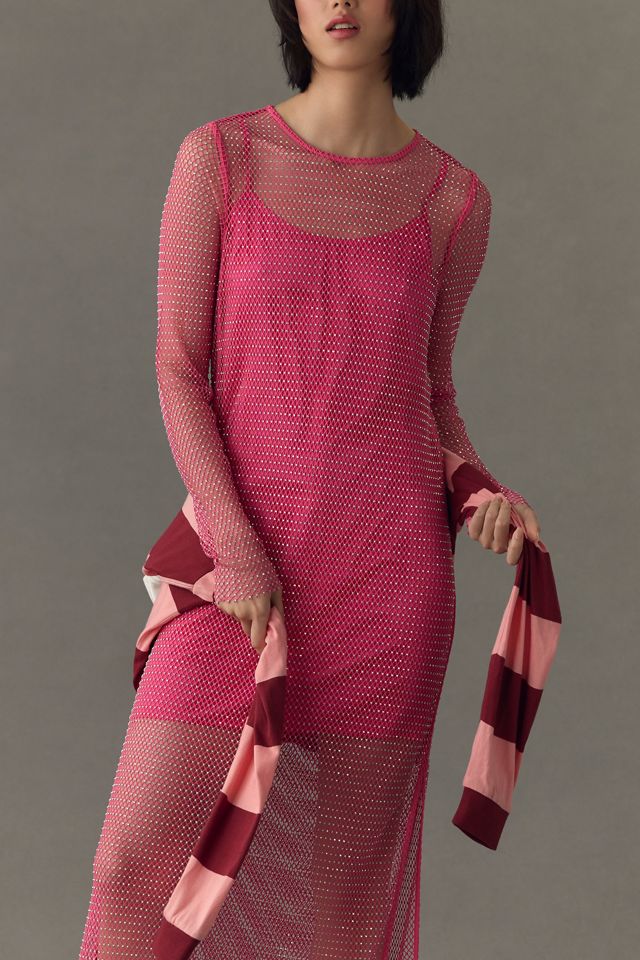 Sunday in Brooklyn Mesh Shine Slim Midi Dress #1