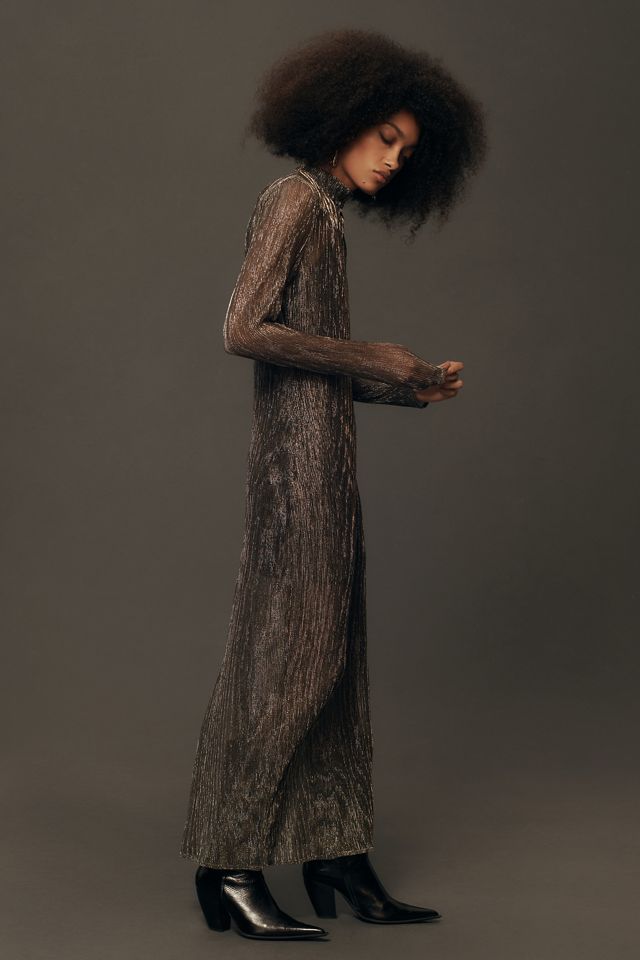 Sunday in Brooklyn Long-Sleeve Knit Shine Maxi Dress #2