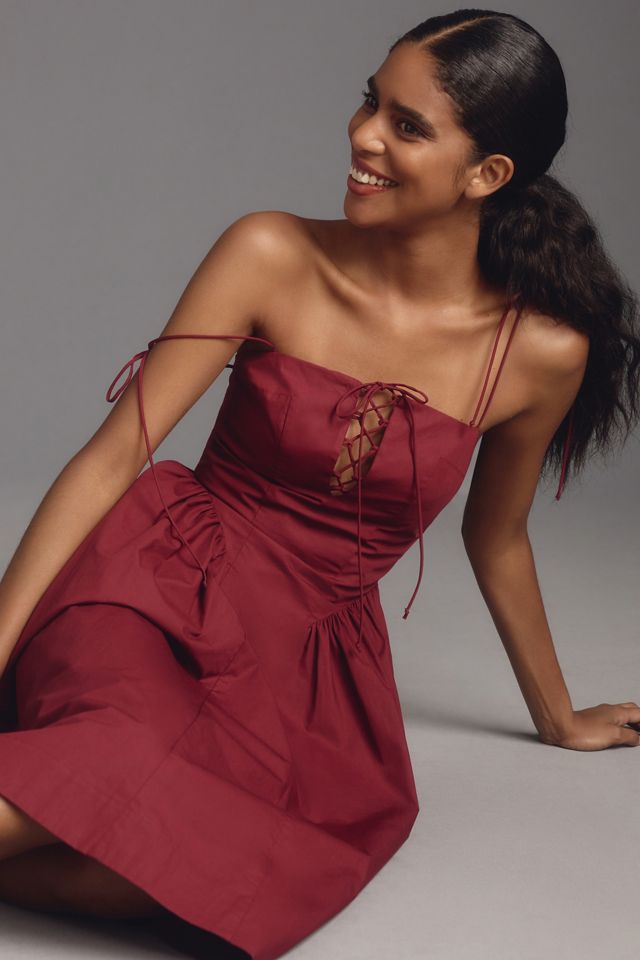 brooklyn corset dress anthropologie Robe mi-longue style corset Sunday in Brooklyn