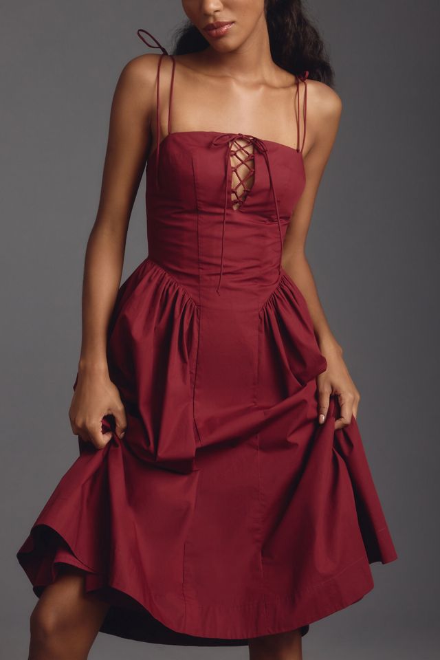 brooklyn corset dress anthropologie Robe mi-longue style corset Sunday in Brooklyn