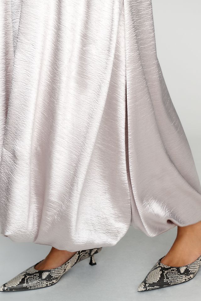 Sunday in Brooklyn Liquid Shine Bubble Hem Midi Dress #7
