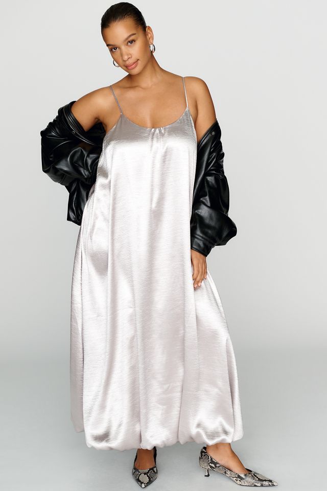 Sunday in Brooklyn Liquid Shine Bubble Hem Midi Dress #4