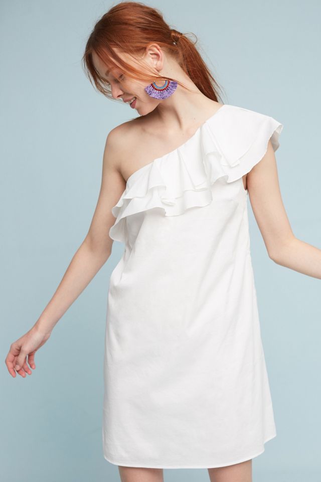 Ruffled Poplin Mini Dress #1