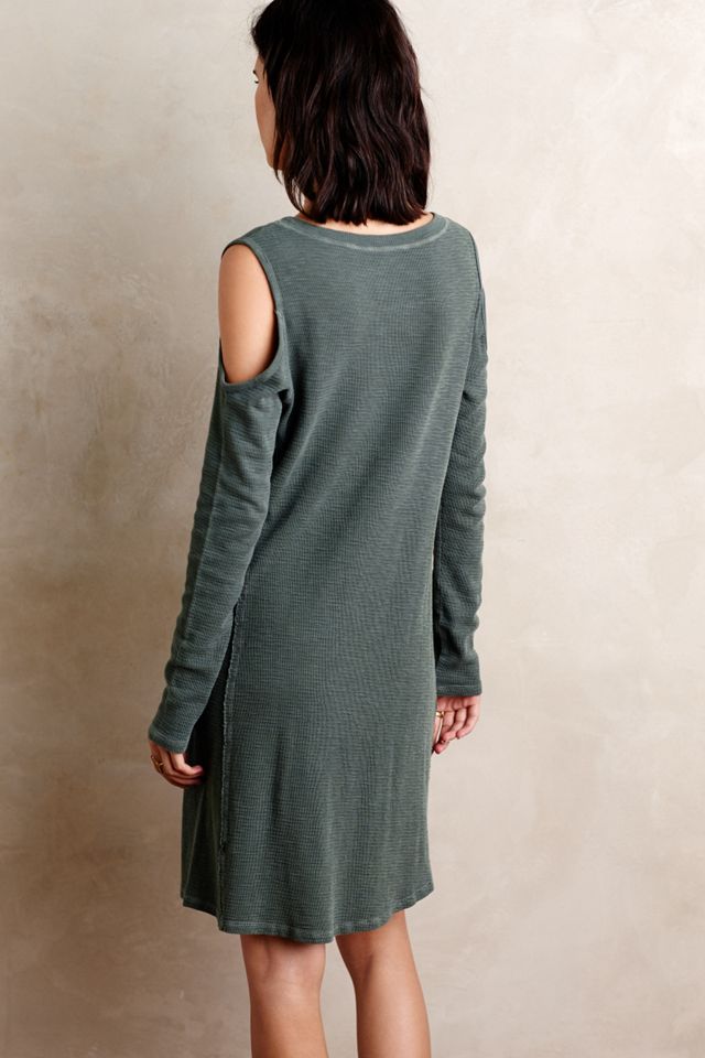 Cold Shoulder Slub Dress #1