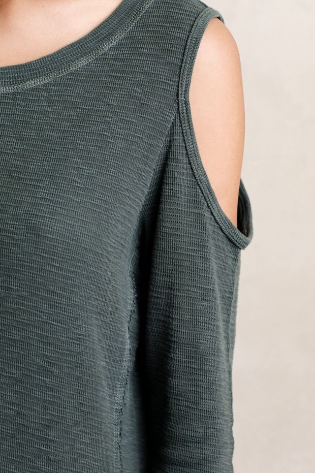 Cold Shoulder Slub Dress #2