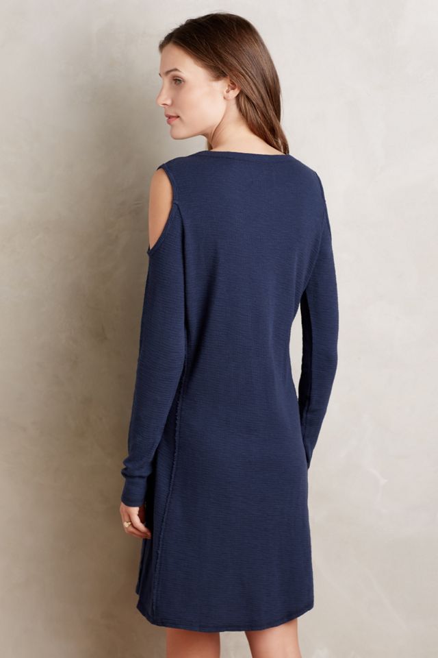 Cold-Shoulder Slub Dress #1
