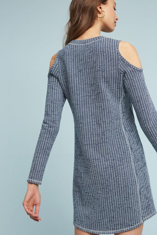 Textured Knit Open-Shoulder Dress #3