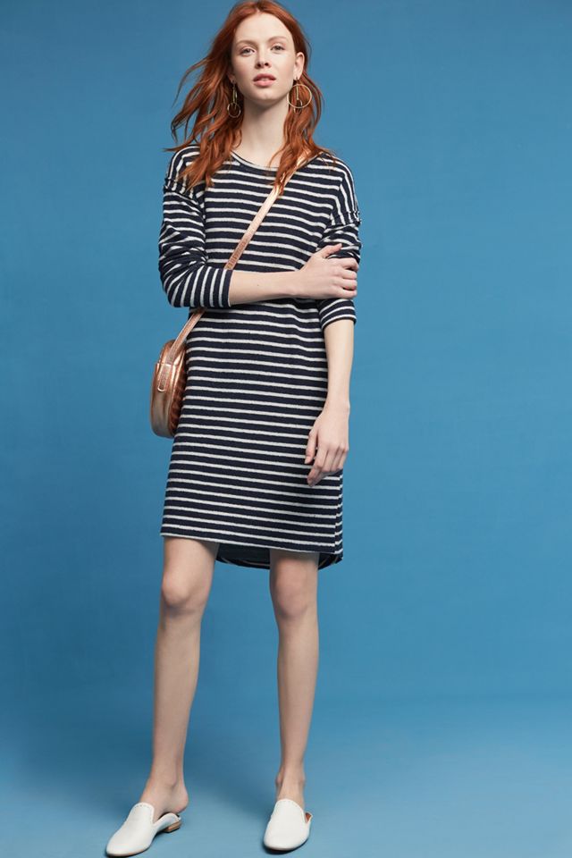 Striped Terry Cocoon Dress #1