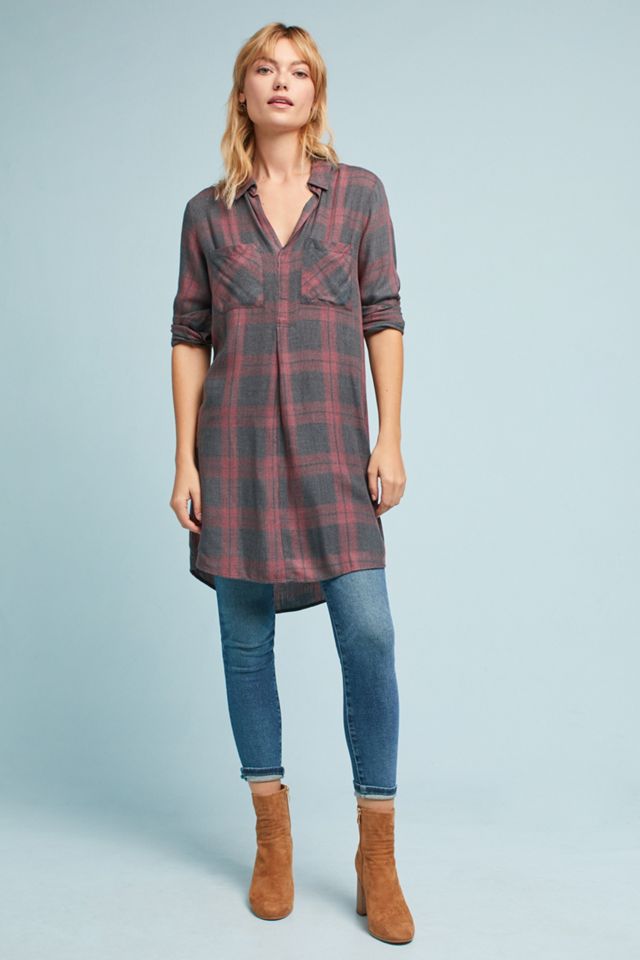 Cloth & Stone Cozy Plaid Tunic Dress #2