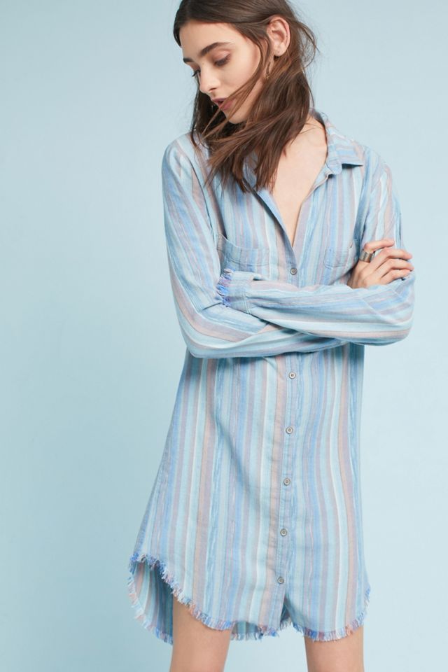 Cloth & Stone Raw-Hem Shirtdress