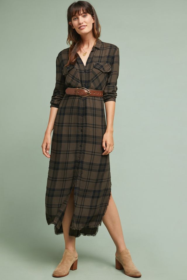 Cloth & Stone Checked Shirtdress | Anthropologie