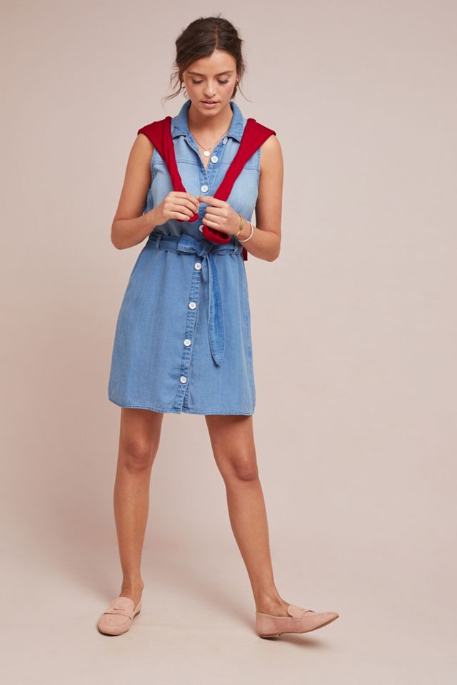 Cloth & Stone Belted Denim Shirtdress #3