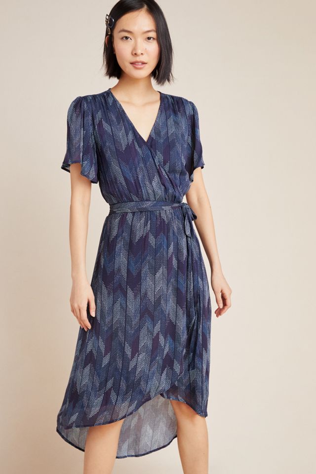 Cloth & Stone Herringbone Wrap Midi Dress #3