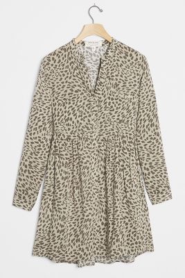 anthropologie cheetah dress