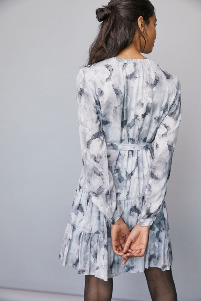knee length dresses for ladies Free People 'Melanie' Floral Print Fit & Flare Dress Night Combo 0