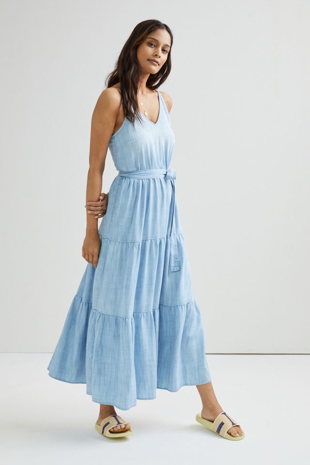 Cloth & Stone Sweet Chambray Tiered Maxi Dress #2
