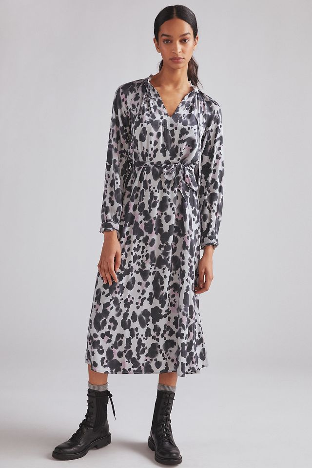 Outlets Anthropologie Cloth & Stone Elastic Waist Leopard Spots Tunic Dress Size M