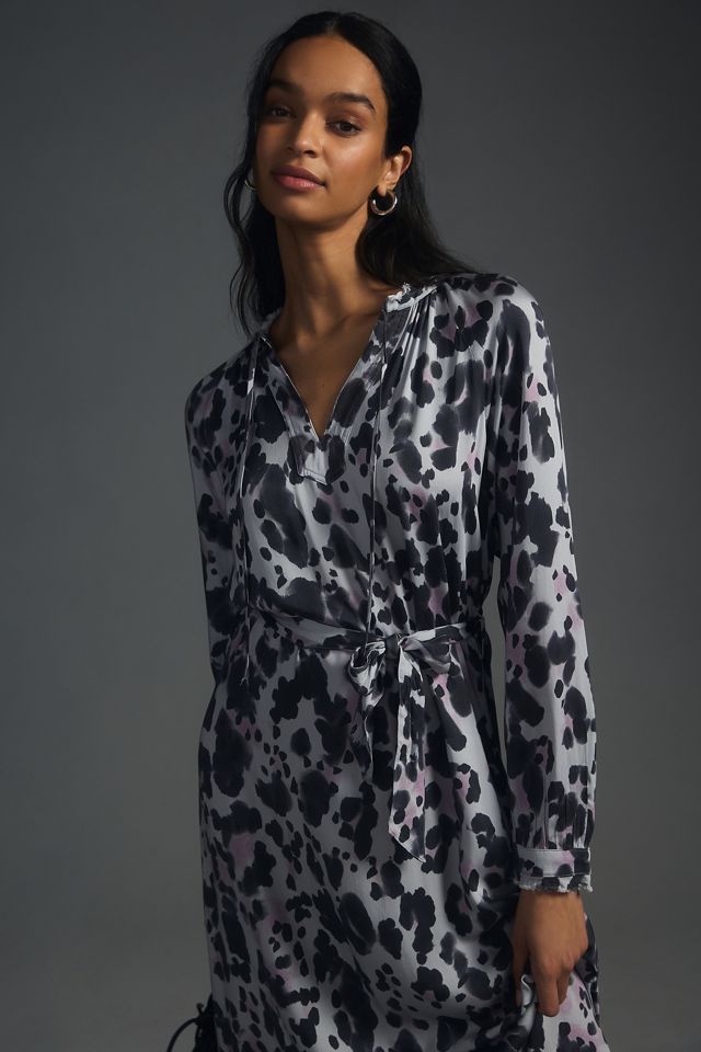 chinese dress ladies Stone Embellished Long Sleeve Dress XL / Black
