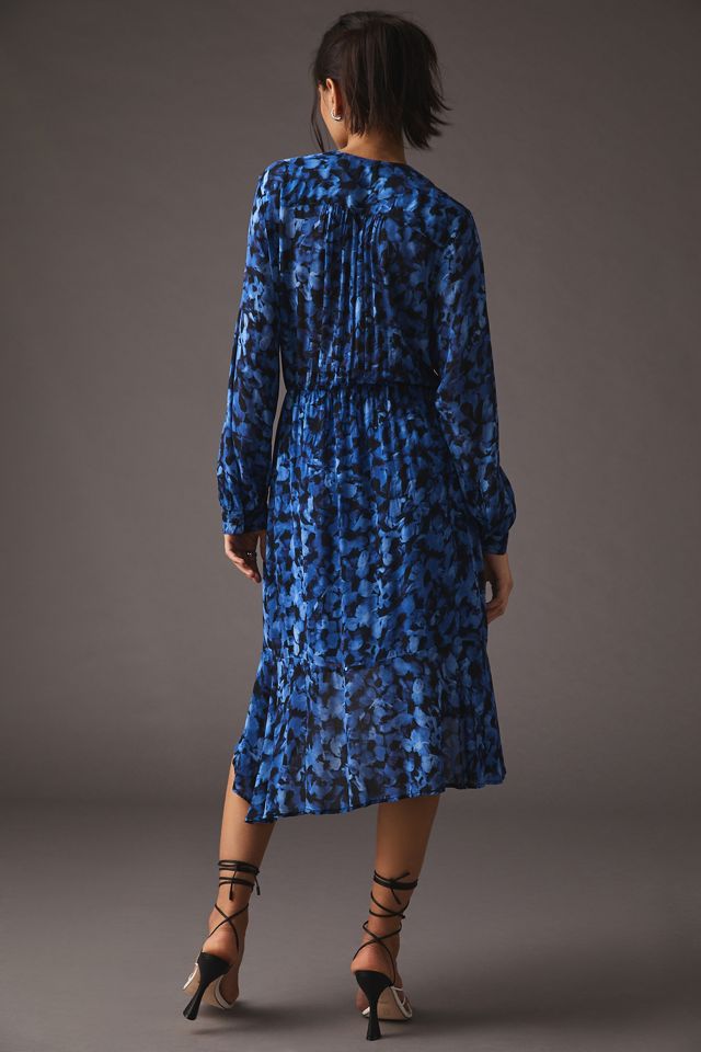 knee length dresses for ladies Bella Dahl Western Yoke Linen-Blend Midi Dress main image 0