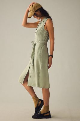 Baela Linen Dress - Sleeveless Linen