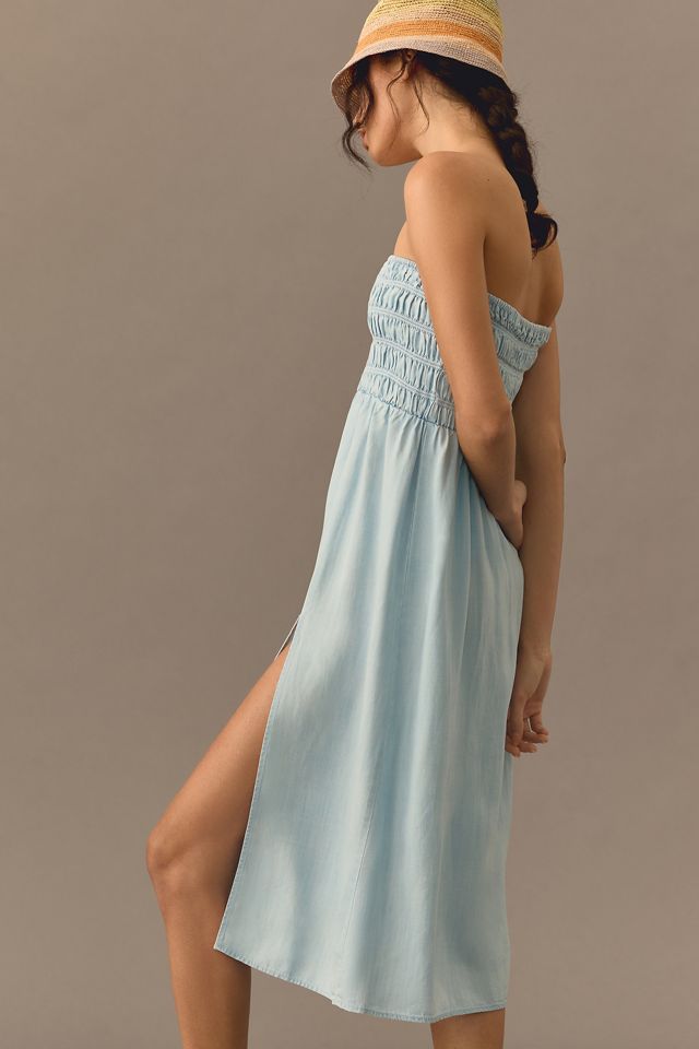 Bella Dahl Strapless Smocked Midi Dress #2