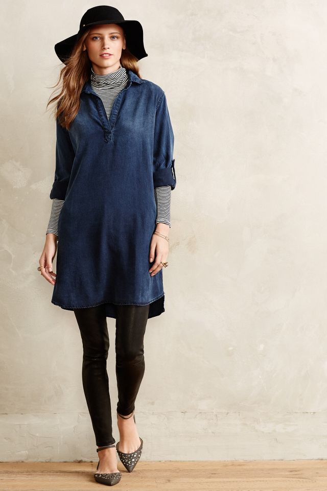 Tinted Chambray Tunic | Anthropologie