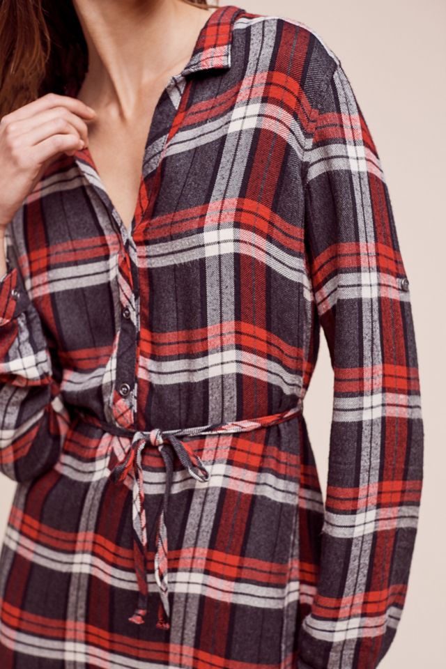 Stateside Plaid Shirtdress #1