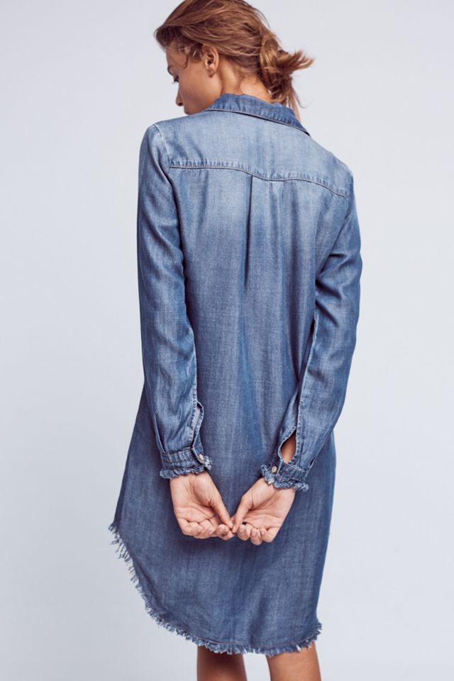 Fringed Chambray Buttondown Tunic #3