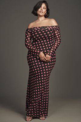 BHLDN Juliette Sleeveless V-Neck Chiffon Ruffle Maxi Dress
