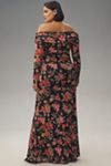 AFRM Long-Sleeve Off-The-Shoulder Mesh Maxi Dress