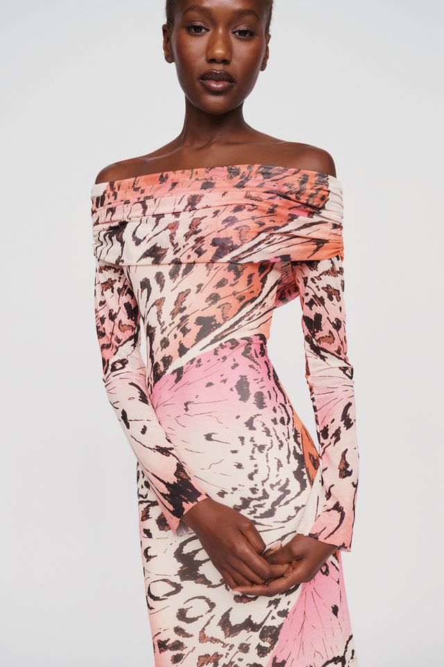 AFRM Off-Shoulder Mesh Maxi Dress #2
