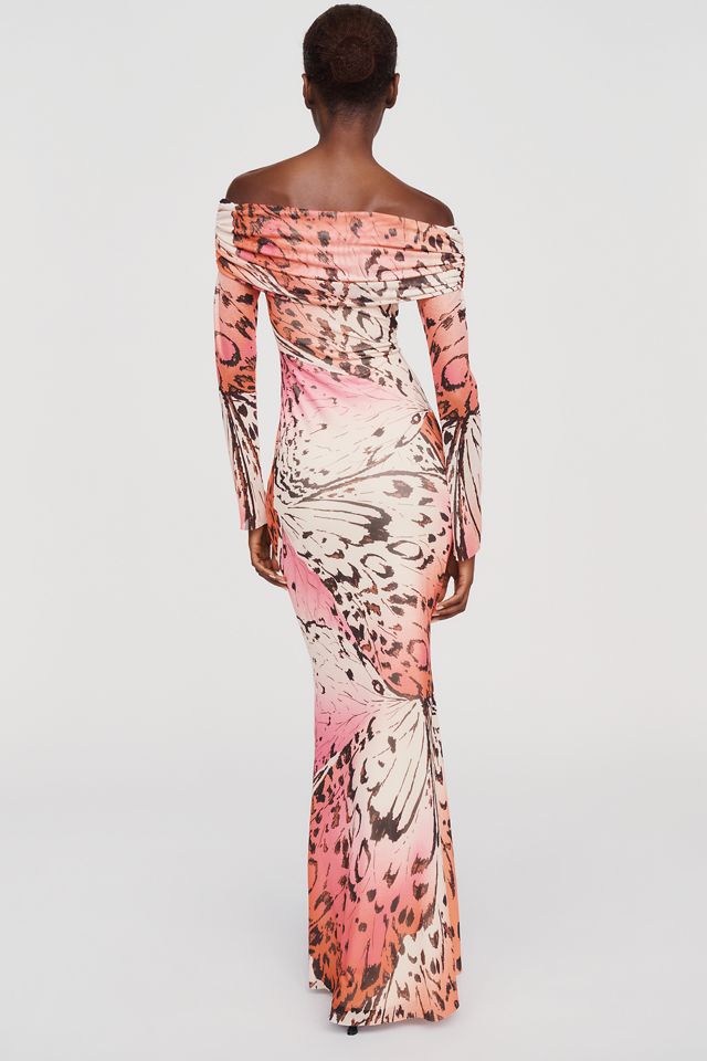 AFRM Off-Shoulder Mesh Maxi Dress #1