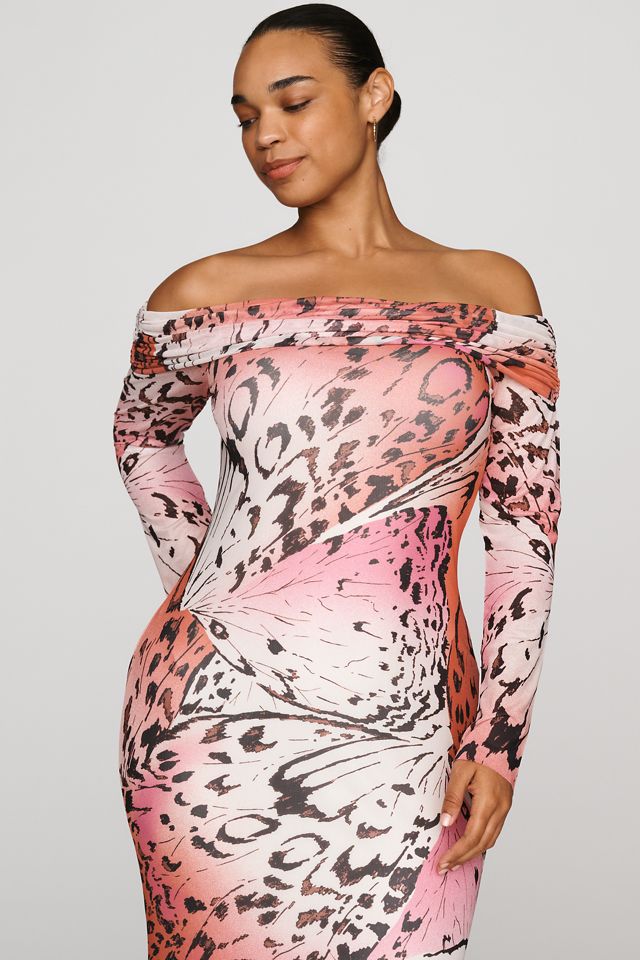 AFRM Off-Shoulder Mesh Maxi Dress #4