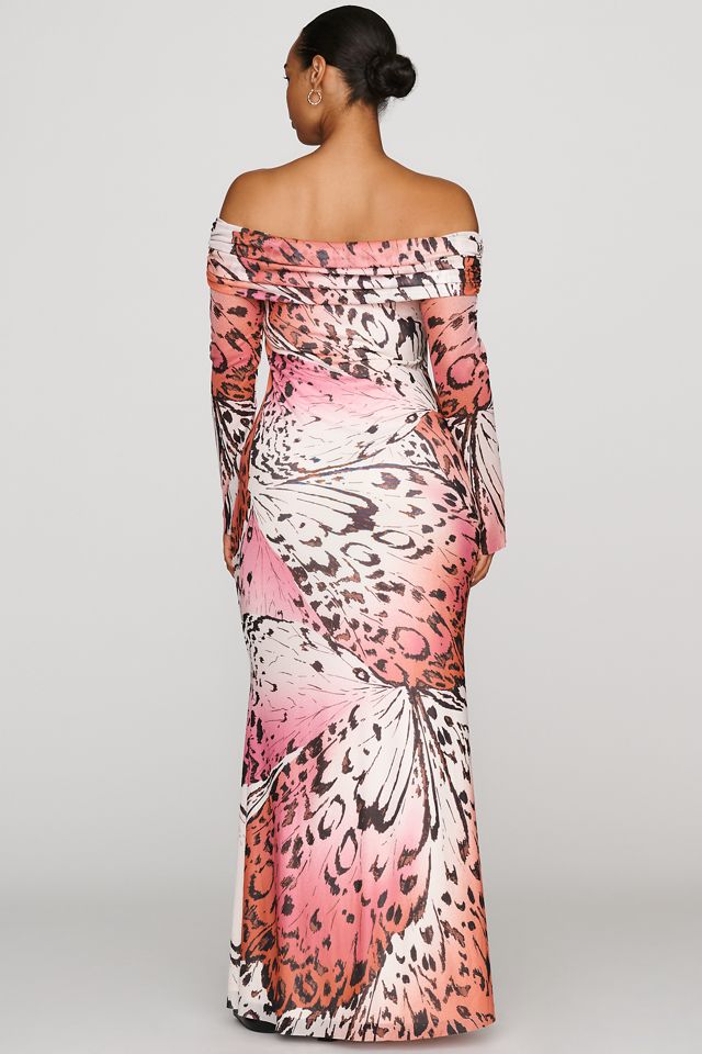 AFRM Off-Shoulder Mesh Maxi Dress #5