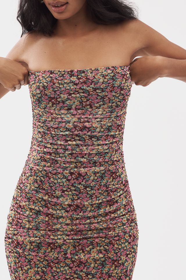AFRM Strapless Mesh Midi Dress #2