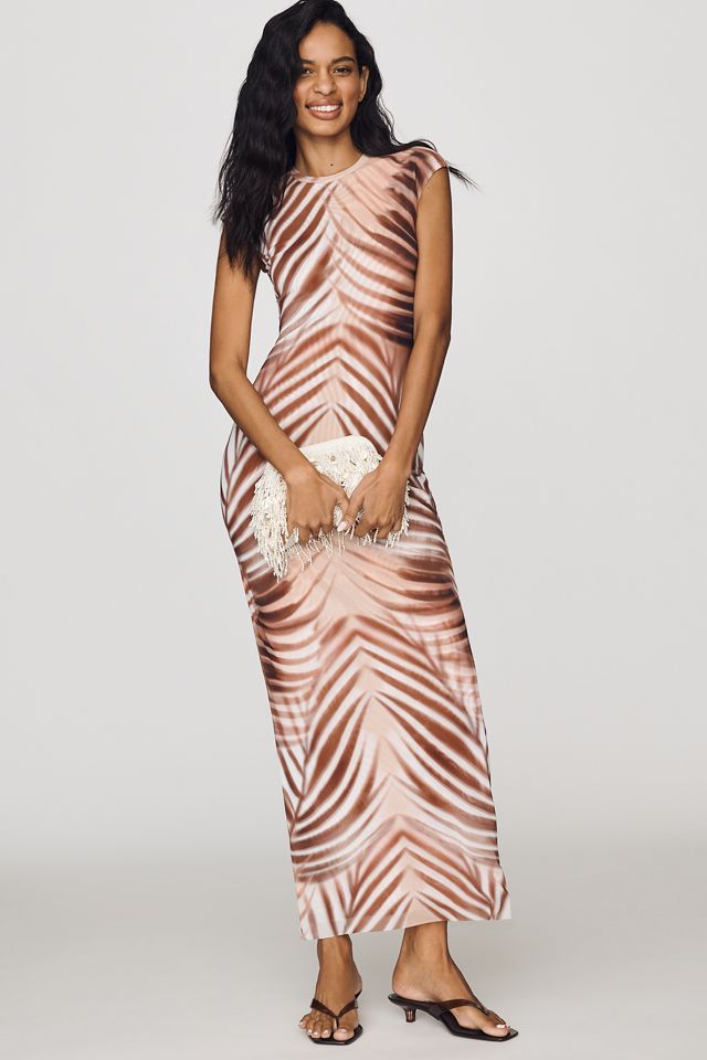AFRM Short-Sleeve Slim Mesh Maxi Dress #2