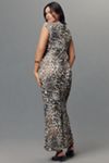 AFRM Short-Sleeve Slim Mesh Maxi Dress
