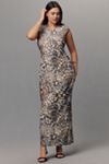 AFRM Short-Sleeve Slim Mesh Maxi Dress