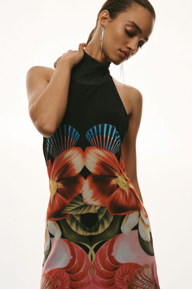 AFRM Olimpia Halter Mesh Midi Dress #2