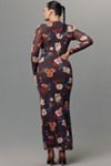 AFRM Didi Long-Sleeve Mesh Maxi Dress