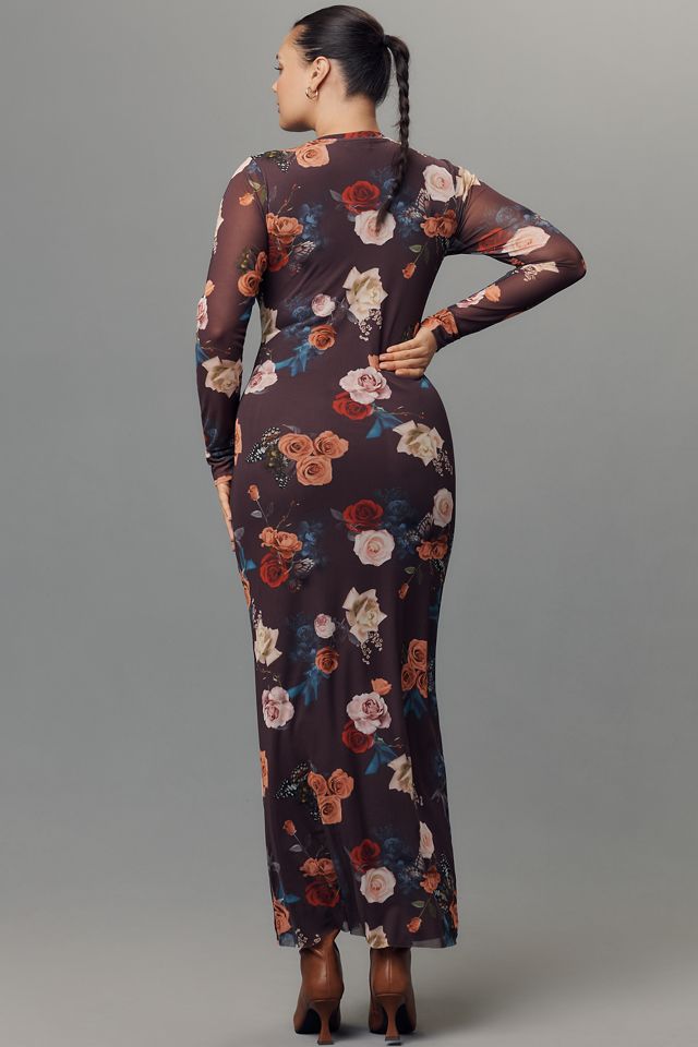 AFRM Didi Long-Sleeve Mesh Maxi Dress #4