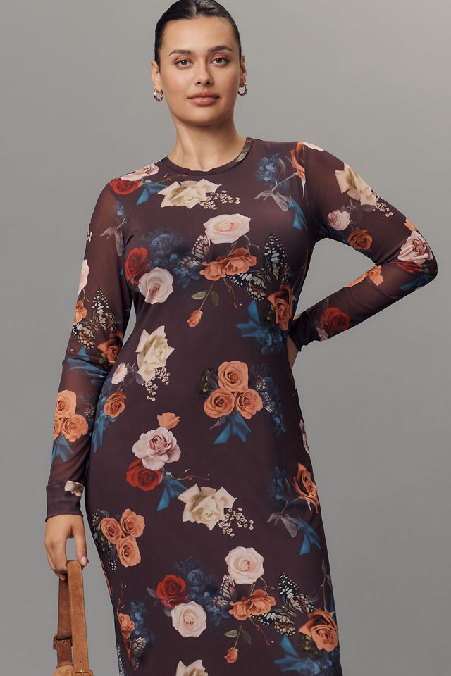 AFRM Didi Long-Sleeve Mesh Maxi Dress #5