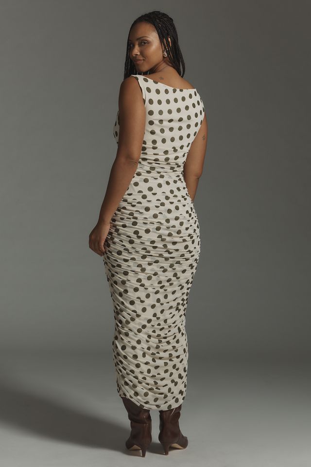 afrm aisla mesh midi dress AFRM Shailene High Neck Mesh Midi Dress
