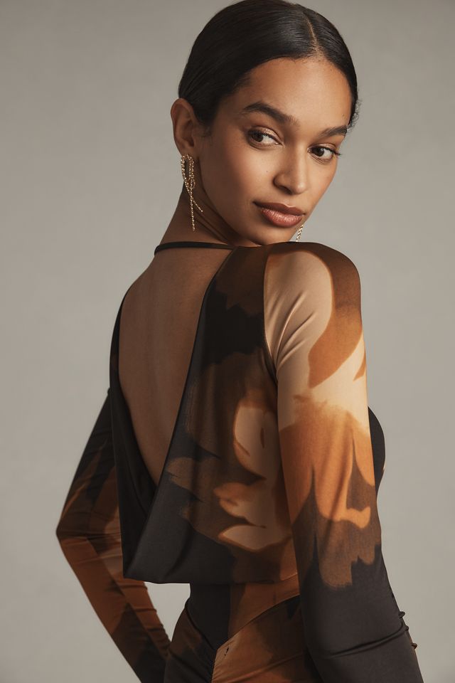 AFRM Issa Long-Sleeve Slim Maxi Dress | Anthropologie