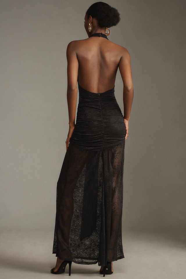 AFRM Heidi Halter Plunge Maxi Dress #1