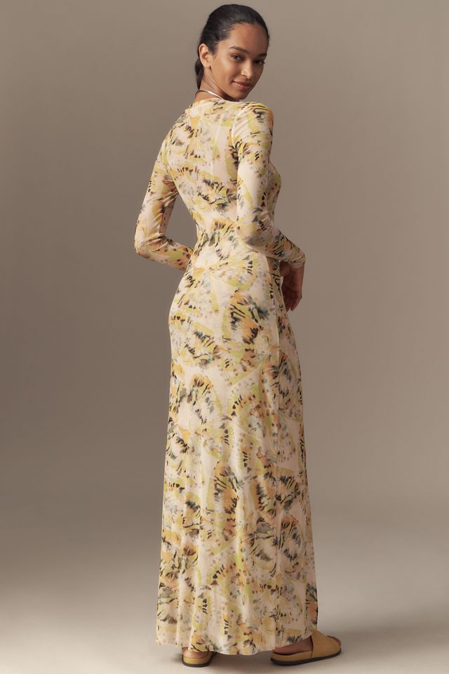 AFRM Paola Long-Sleeve Crew Neck Maxi Dress #2