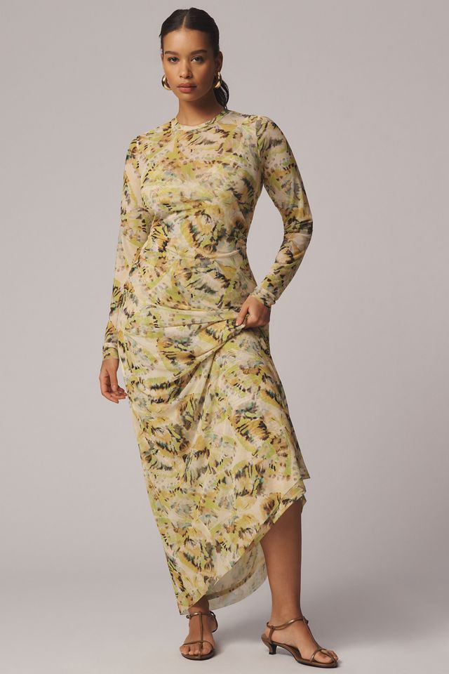 AFRM Paola Long-Sleeve Crew Neck Maxi Dress #6