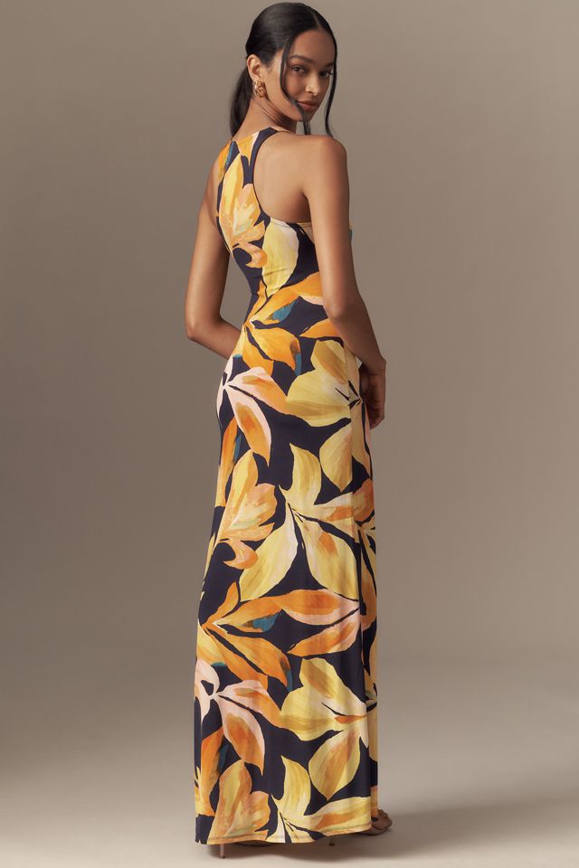 AFRM Plunge Neck Sleeveless Mesh Maxi Dress #1