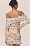 AFRM Fay Off-The-Shoulder Mesh Mini Dress