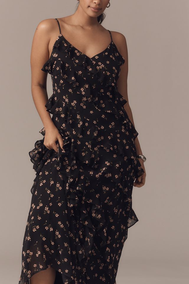 AFRM Ilaria Sweetheart Ruched Mesh Maxi Dress #5